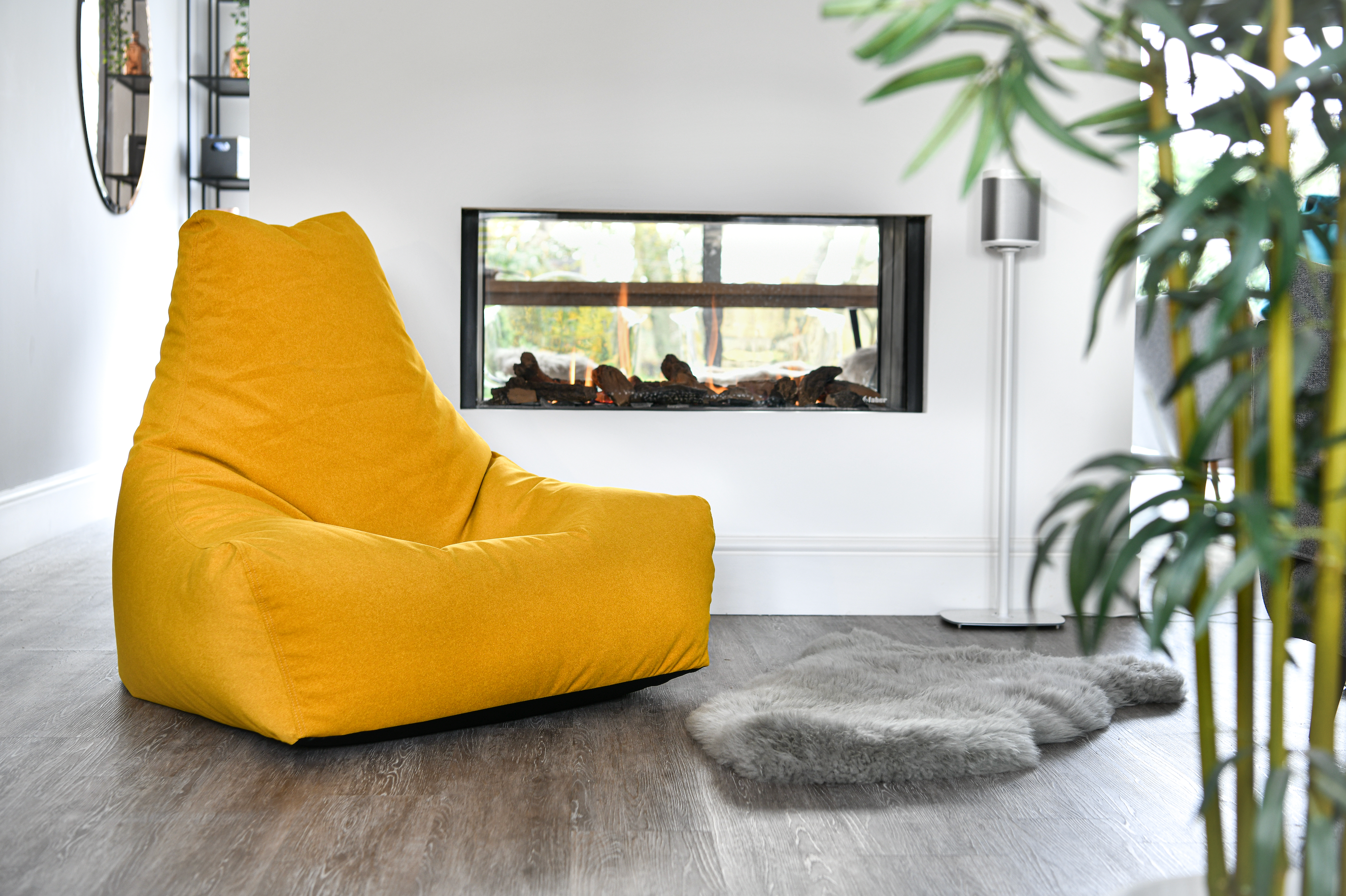 Extreme Lounging Mighty B-Bag Mustard Brushed Suede Indoor